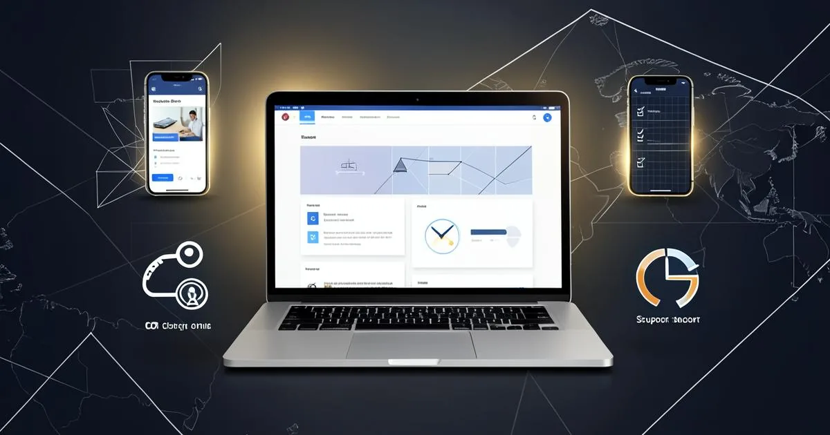 Website design evaluation shown across desktop and mobile screens